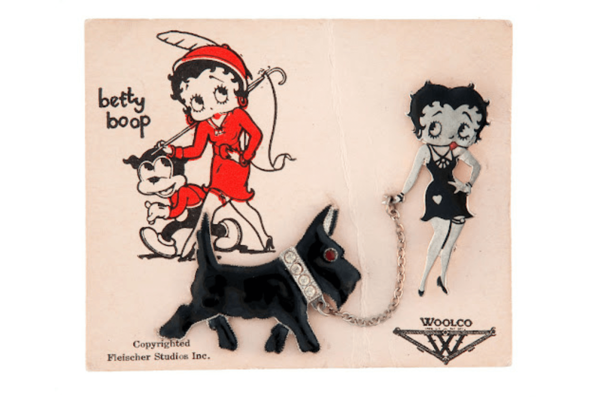 Black chain Betty Boop necklace pop culture Hollywood classic cartoon retro